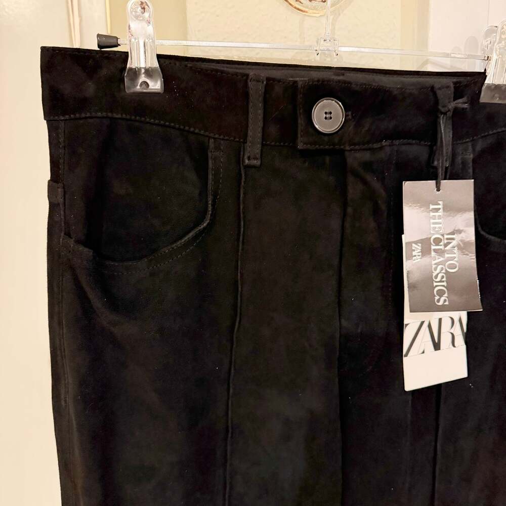 ZARA Lambskin BOOTCUT TROUSERS LIMITED EDITION